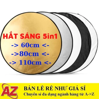 Tấm Hắt Sáng Tròn 5in1, Miếng Hắt Sáng Tròn 5 Trong 1 Chụp Ảnh Quay Phim Studio Chuyên Nghiệp