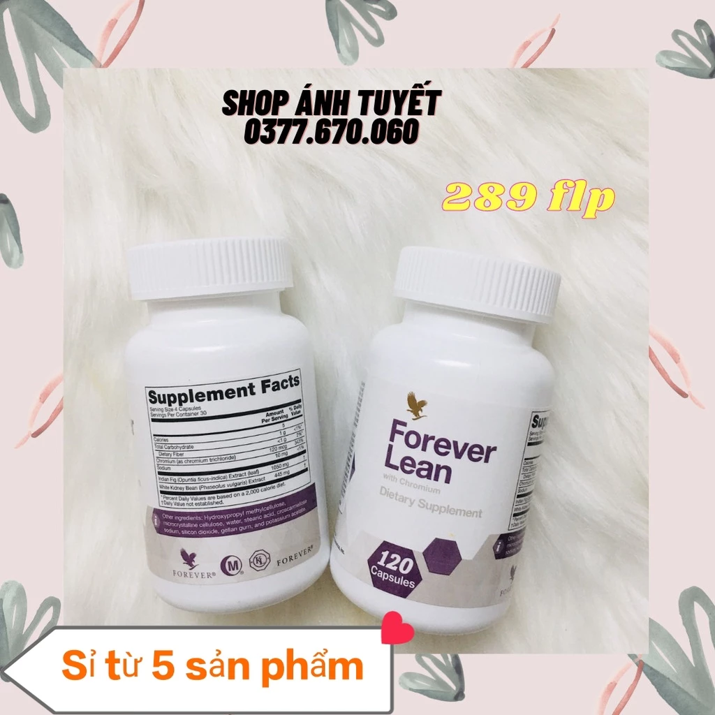 [CHÍNH HÃNG] Hỗ Trợ Giảm Cân Từ Quả Vả Và Đậu Trắng Forever Lean #289Flp 120 viên/lọ.. Sản Phẩm Lô Hội.