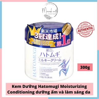 Kem dưỡng da Hatomugi Moisturizing Conditioning The Milky Cream Dưỡng Ẩm và Làm Sáng Da 300g