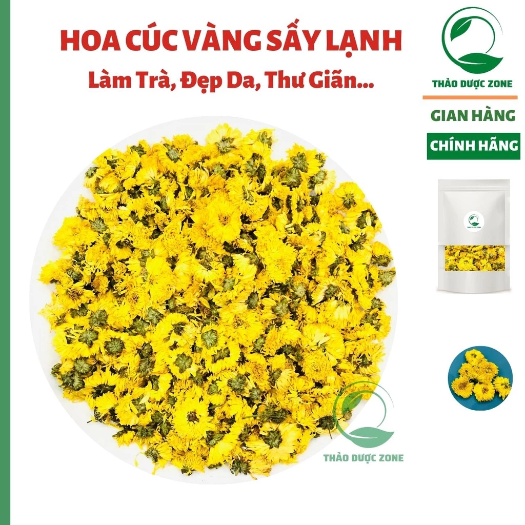 Trà Hoa Cúc Thảo Dược Zone giúp ngủ ngon sâu giấc sáng mắt thanh nhiệt giải độc làm đẹp da - (Size 300g)