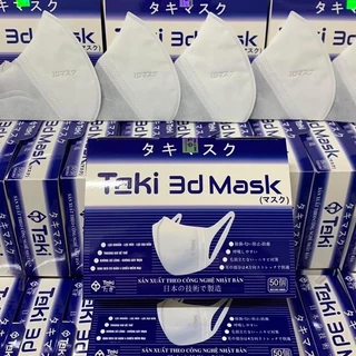 HỘP 50 Khẩu trang 3D TAKI MASK công nghệ dập nhật bản hộp 50 cái