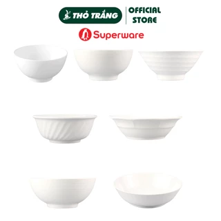 Tô Bún, Mì, Phở Màu Trắng Nhựa Melamine Superware Thái Lan cao cấp đa dạng mẫu mã