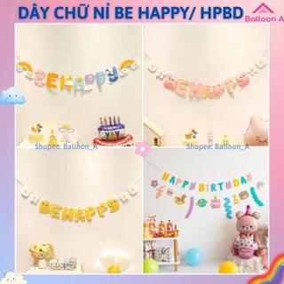 Set dây dạ Happy Birththday trang trí sinh nhật mẫu Hàn Quốc cho mọi lứa tuổi tại nhà