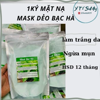 Gói 1kg  Mặt Nạ Dẻo Bạc Hà Handmade Dùng Cho Da Dầu, Da Mụn - Mặt nạ dẻo bạc dùng cho spa