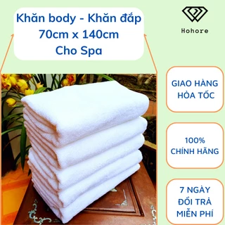 Set 5 cái khăn body khăn đắp Phong Phú cho Spa, khăn cotton 100% thấm hút tốt [ size: 70cm x 140cm quấn toàn thân ]