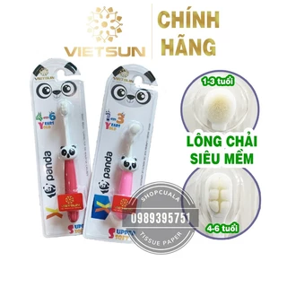 Bàn chải đánh răng cho bé Vietsun Panda, lông siêu mềm - danh cho bé 1 - 6 tuổi