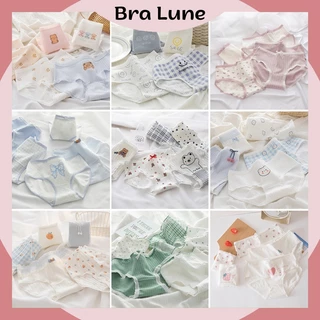 Set 5 quần lót cotton gân tăm nhiều hoạ tiết dễ thương CB5