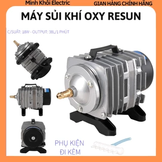 Máy Sủi Oxy Hồ Cá RESUN ACO-001,Máy sục sủi bơm khí oxy resun, may sục sui bơm khí oxi