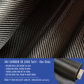 Vải carbon fiber, sợi carbon 3K Vân Chéo Twill Dán Ốp Đúc Phụ kiện ô tô, xem máy