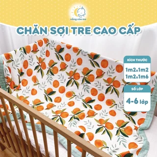 Chăn Sợi Tre Cao Cấp Hình Quả Cam 1m2-1m6 rất mềm và thoáng mát - Nắng Của Mẹ _CHANCAM