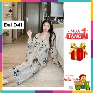 [MẪU MỚI] BIGSIZE 62KG-75KG. Bộ quần áo pijama nữ mặc nhà chất mềm mát tay dài quần dài - xuongmaypijamachucanh