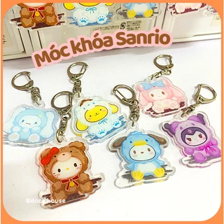 Móc Khóa Sanrio Nhựa Trong Acrylic Dễ Thương (ảnh thật shop chụp)