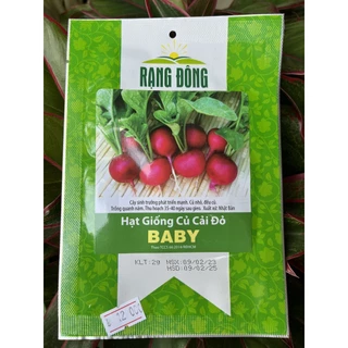 Hạt giống Củ Cải Đỏ Baby Rạng Đông gói 2gr