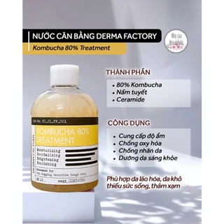 Nước cân bằng dưỡng chất lên men DERMA FACTORY KOMBUCHA 80 TREATMENT