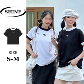 Áo Thun Form Fit Chữ S Chất Thun Co Dãn 2023 SHINE CLOTHES , Áo Thun Baby Tee  Cotton 100%