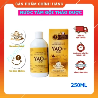 Nước tắm gội thảo dược YAOCARE baby 250ml cho bé hết rôm sảy mẩn ngứa chai 250ml chuẩn Đại học Dược Hà Nội - Chính hãng