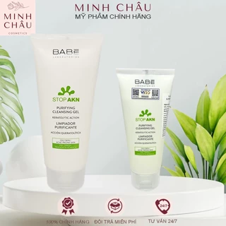 Sửa rửa mặt dịu nhẹ Babe Stop AKN Purifying Cleansing Gel 100/200ml