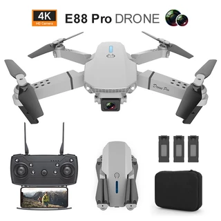 [LOẠI 3 PIN] Flycam E88 Pro Drone 4K HD Camera Kép Có Định Vị 1080P WiFi Pin Khỏe Bay Xa 200M Máy bay