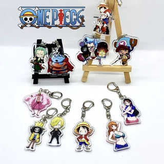 Móc Khóa One Piece Nhựa Acrylic Hai Mặt Hoạt Hình Anime Manga Dễ Thương