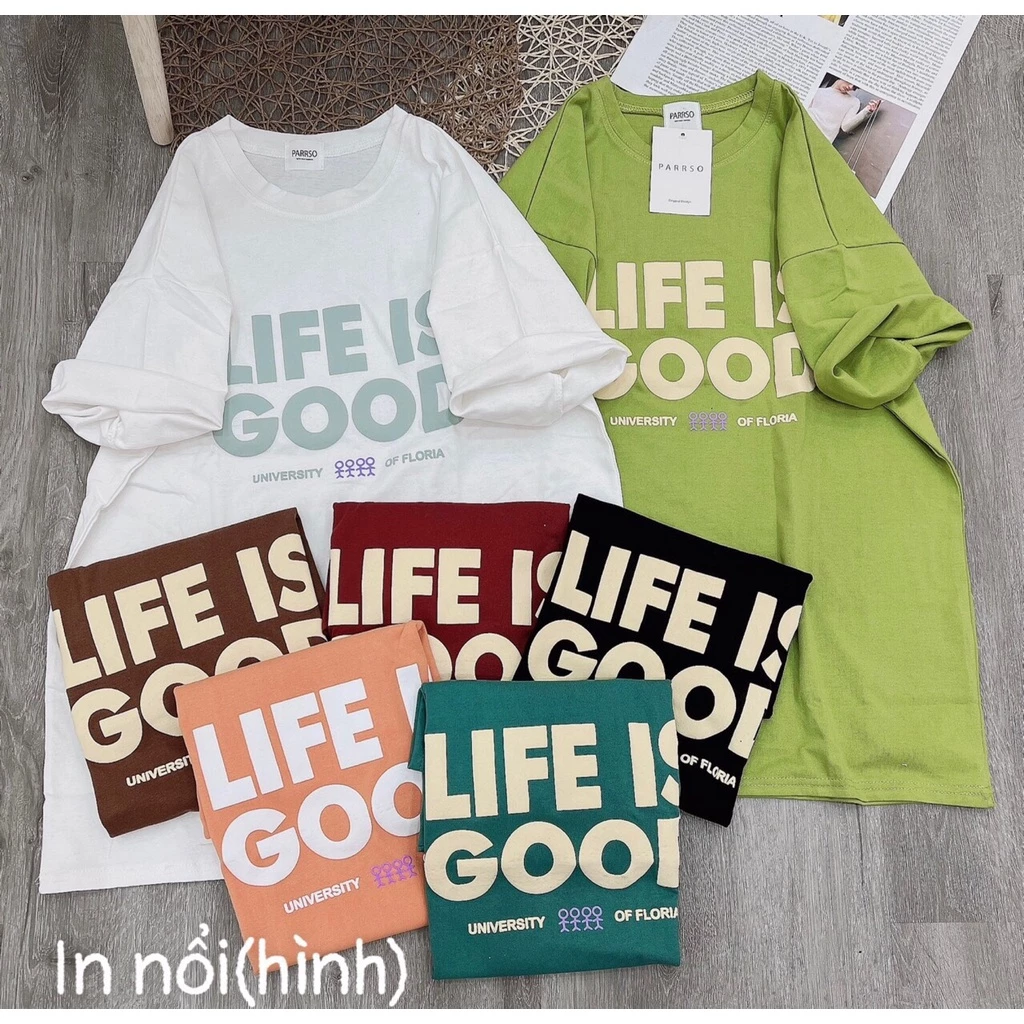 Áo life chất cotton khô 3158 l1 form rộng nam nữ