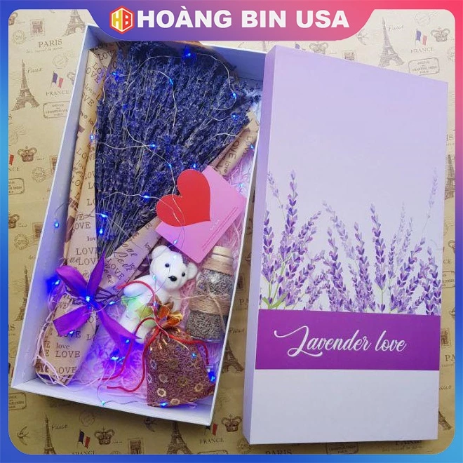 Hoa khô Lavender Pháp, hoa oải hương đẹp loại 1 làm hộp quà tặng ý nghĩa