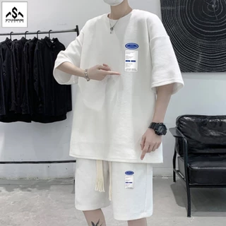 Mẫu mới bộ thể thao dáng rộng logo chữ nhật trước ngực stylemarven set nam 200c5