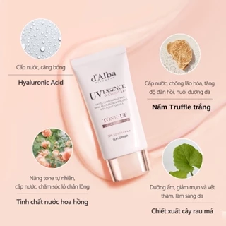 [Auth] Kem chống nắng d'Alba UV Essence Waterfull Tone-Up Color Correcting dalba