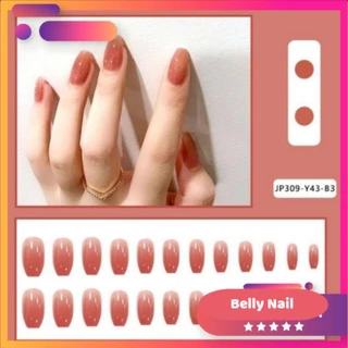 Móng tay giả kèm keo belly Nails bộ 24 móng kèm keo