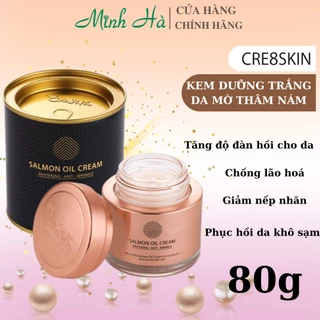 Kem dưỡng dầu cá hồi Cre8skin Salmon Oil Cream 80gr dưỡng trắng da mờ thâm nám