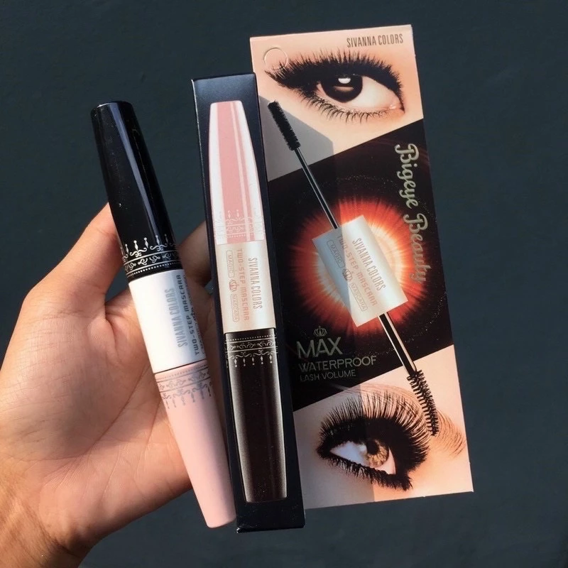 [Combo]Mascara 2 đầu 6X Two-Step và kẻ mắt Luxury Deep Eyeliner Sivanna Colors Thái Lan chuyên dụng cho makeup