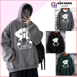 ÁO KHOÁC NỈ BÔNG NAM NỮ ÉP HÌNH GẤU EMPATHY ĐƠN GIẢN TRẺ TRUNG - ÁO HOODIE TRÒNG ĐẦU ĐÁNG YÊU XINH XẮN GẤU EMPATHY