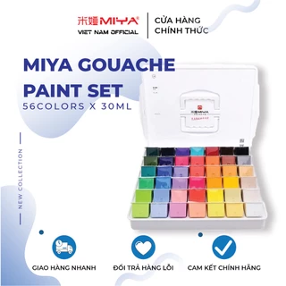 [MIYA VIỆT NAM OFFICIAL] Bộ màu Gouache Himi Dạng Thạch 56 màu 30ml