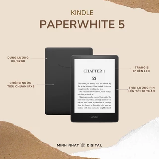 Máy đọc sách Kindle Paperwhite 5 (Tặng bao da + kho sách)