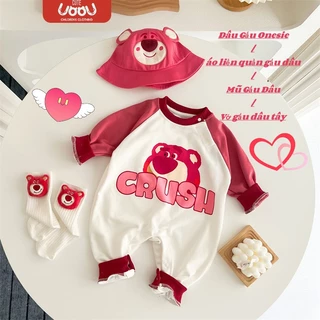 Bộ áo liền quần cotton mềm mại và thoải mái cho bé trai bé gái 0-2 tuổi