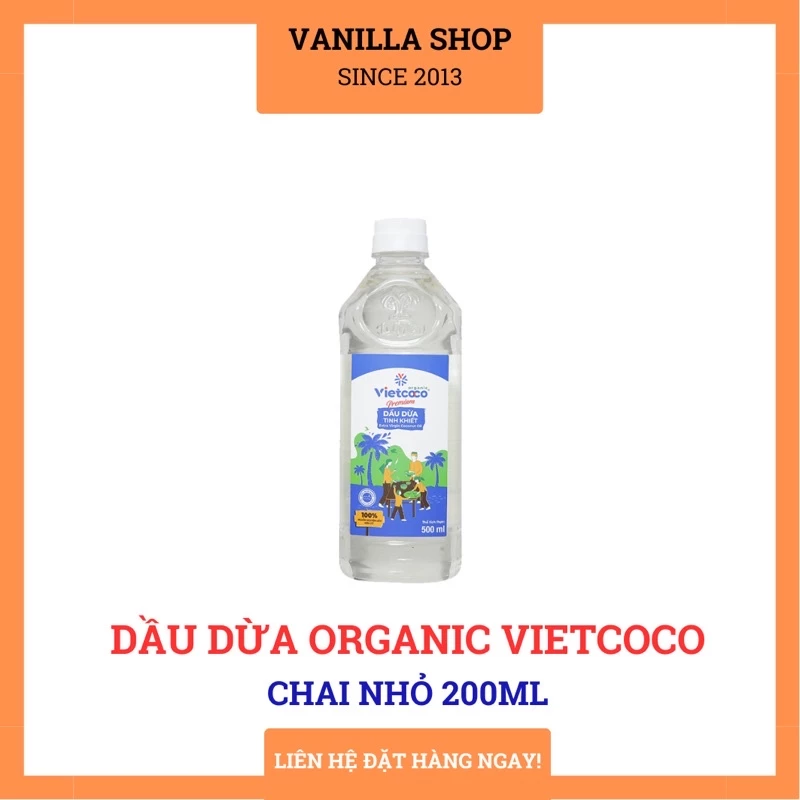 Dầu dừa nguyên chất Vietcoco 250ml Organic