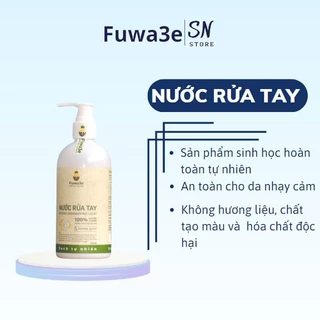 [300ML] Nước rửa tay thiên nhiên sạch khuẩn Fuwa3e Organic an toàn cho bé và người lớn mềm mại da tay hương quýt