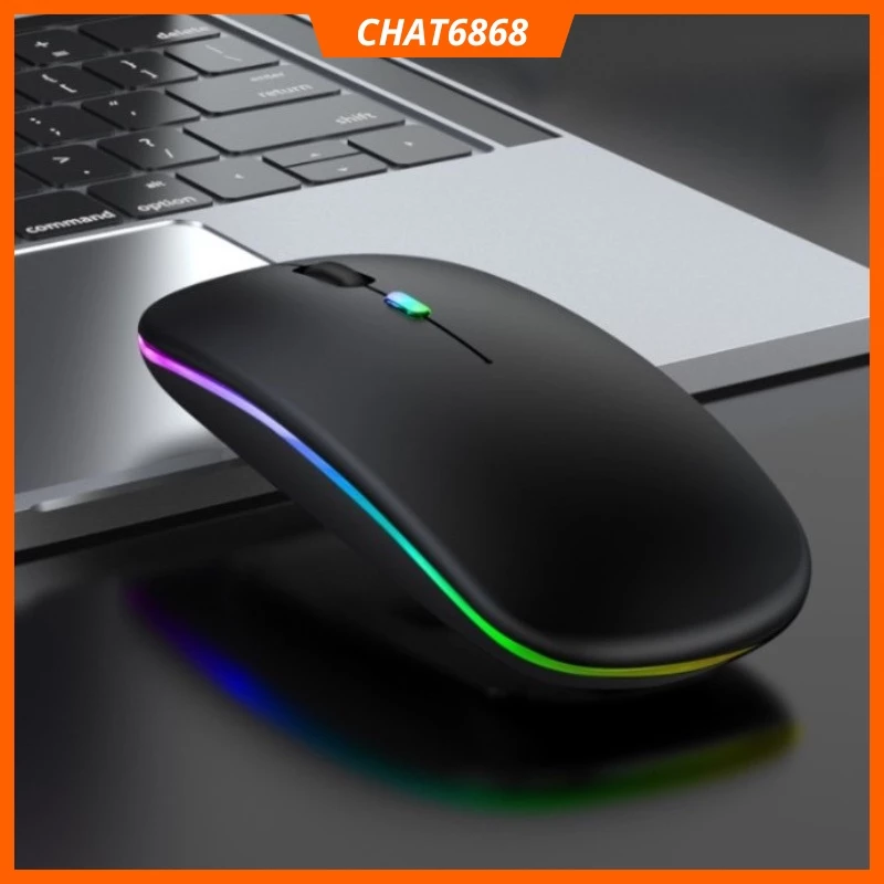 Chuột không dây A2 led rgb siêu bền full box dùng cho máy tính laptop tivi pc chống ồn sử dụng trên 10m bảo hành 1 đổi 1