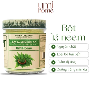 Bột Lá Neem hữu cơ UMIHOME nguyên chất 135G - Dưỡng da trắng sáng, loại bỏ mụn thâm nám hiệu quả