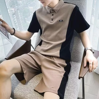 Bộ Áo Thun Polo Ngắn Tay + Quần Short Thể Thao Mùa Hè Cho Nam Cỡ M-3XL