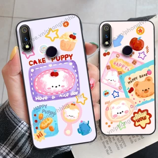 Ốp lưng Realme 3 / Realme 3 Pro GẤU DÂU chi bi hoạt hình cute siêu rẻ