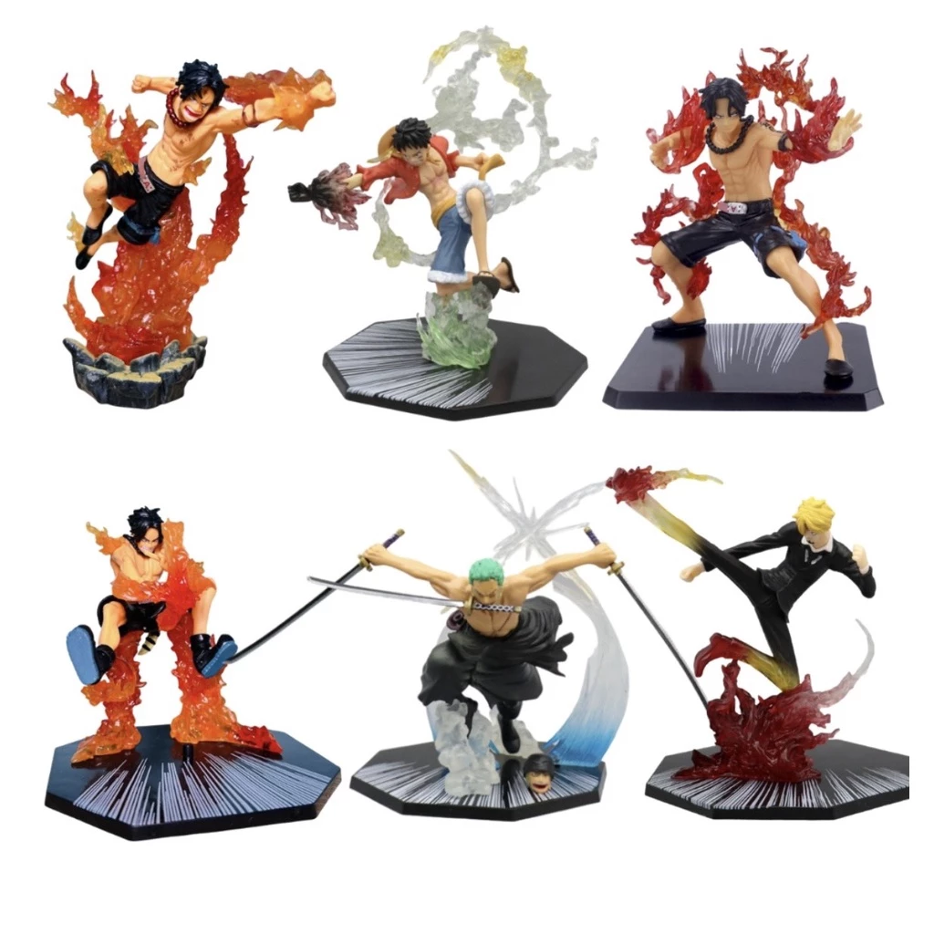 Mô hình One Piece Luffy Gear 2 haki , Ace V2 , Zoro và Sanji