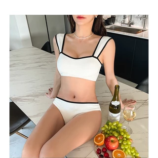 Bikini 2 mảnh đồ bơi nữ đi biển 2 dây bản to nâng ngực hở lưng sang chảnh phong cách Hàn Quốc 2716 DK2T201