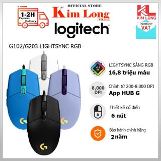 Chuột Logitech G102 Gen 2 / G203 Có dây - Bảo hành 2 năm chính hãng