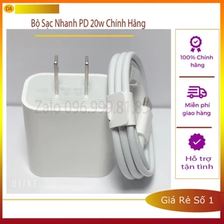 Dây Sạc Nhanh 20W, Củ Sạc Nhanh PD 20W, Bộ Sạc Nhanh Cho Điện Thoại X/Xsmax/11/12/13/14++ Bảo Hành 1 Đổi 1 trong 1 thang