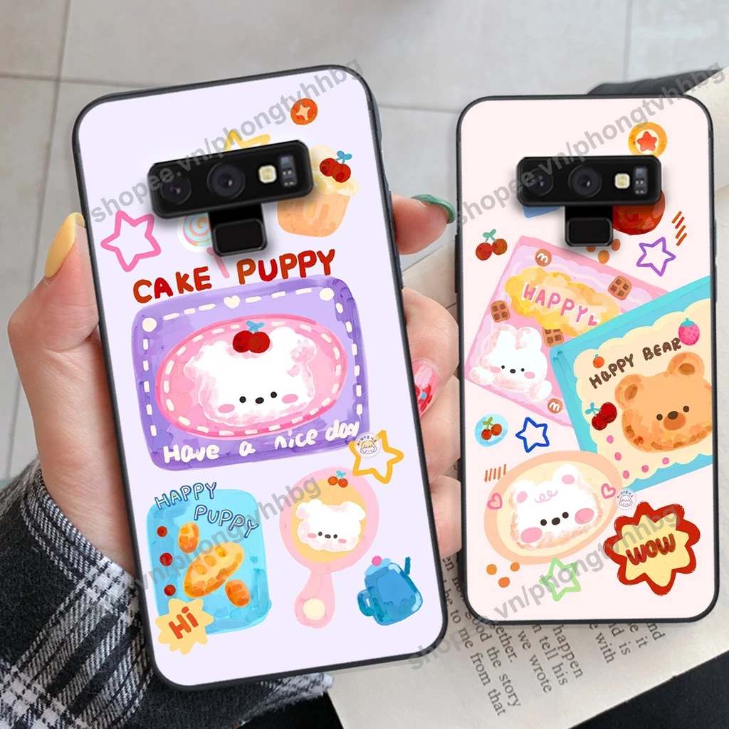 Ốp lưng Samsung Note 8 / Samsung Note 9 GẤU DÂU chi bi hoạt hình cute siêu rẻ