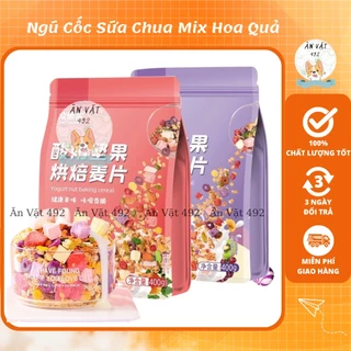 Ngũ Cốc Sữa Chua Mix Hoa Quả Mới 400gr - Ăn Vặt 492