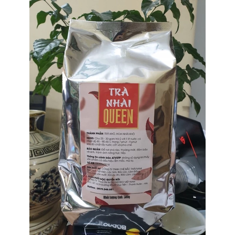 Lục Trà Nhài/ Trà Xanh hương Nhài QUEEN gói 500g- CỐT TRÀ CƠ BẢN CHO TRÀ CHANH, TRÀ SỮA