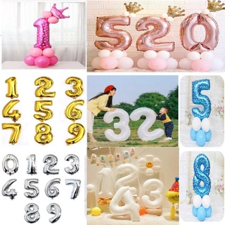 Bong bóng số size To 70cm bịch 1 cái bóng trang trí sinh nhật Phụ kiện trang trí sinh nhật happy birthday