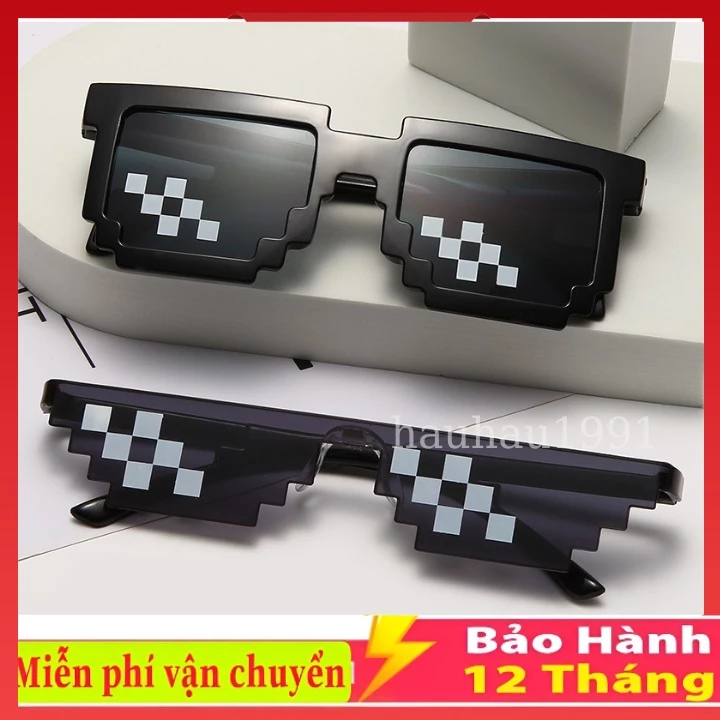 Siêu Rẻ Kính Mắt Nam Nữ Thời Trang Thug Life - Kính Minecraft Hàng Chuẩn Chắc Chắn 6 Chấm Siêu Ngầu