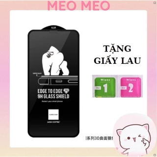 Kính Cường Lực Iphone KingKong 3D Chính Hãng, Kính Cường Lực KingKong Không Hộp Full Màn Hình Từ 6 Đến 13ProMax